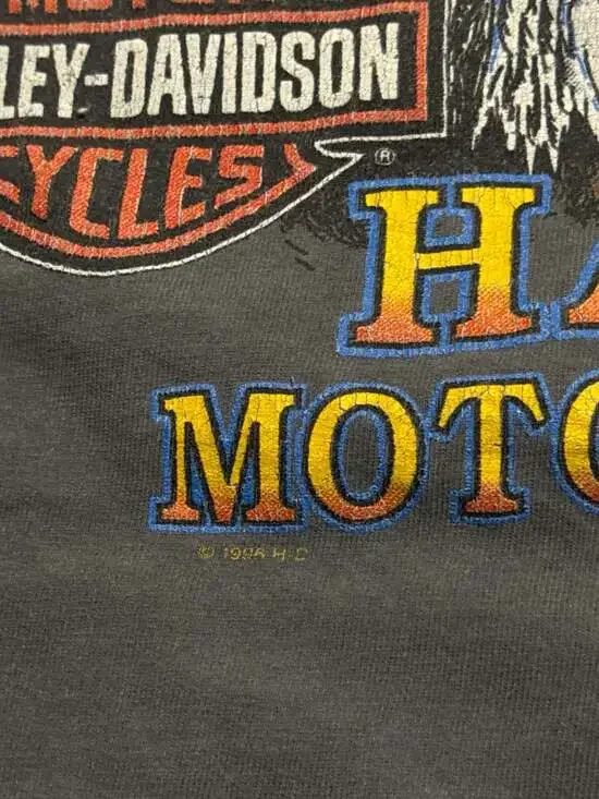 Vintage 1996 Harley-Davidson Feel the Heat T-Shirt Hacienda Motorcycles AZ XL - Picture 12 of 13